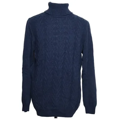 Pul à col roulé (Bleu) de Giordano Cachemire, Polyamide, Viscose, Laine