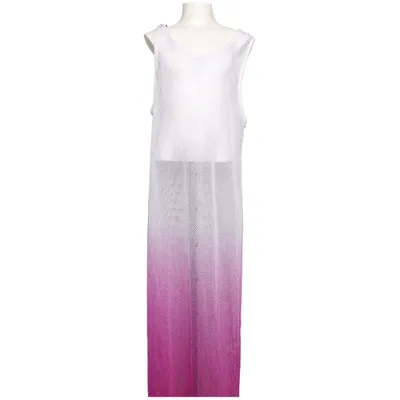 Beach dress (White, Pink) from No Boundaries Metallic fiber, Polyamide