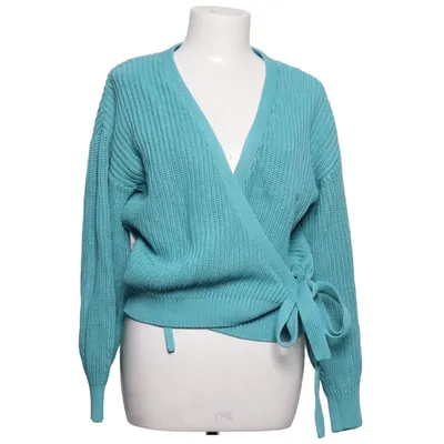 Cardigan cache-cœur (Bleu) de Linea Tesini Coton, Viscose