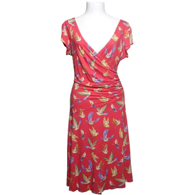 Dress (Red, Multicolored) from Klaes & Myra's Elastane, Viscose
