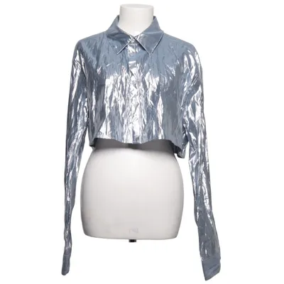 Crop top (Argent) de Justine Skye x H&M Coton, Fibre métallique
