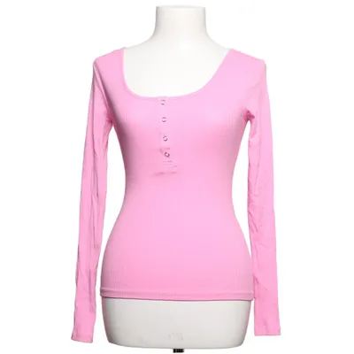 Henley T-shirt (Pink) fra Pieces