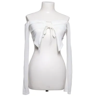 Blouse portefeuille (Blanc) de Shein Élasthane, Polyester