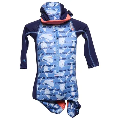 UV beschermende kleding (Close Pop-In UV-Schutzkleidung Beach Schwimmanzug mit Sonnenhut Wal) van Close Elastaan, Polyester