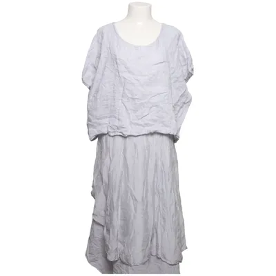 Jurk (Grijs) van Collezione Gaia Linnen, Zijde, Viscose