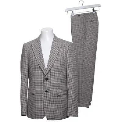 Suit (Brown, White) from Tiger of Sweden Acetate, Polyester, Viscose, Wool