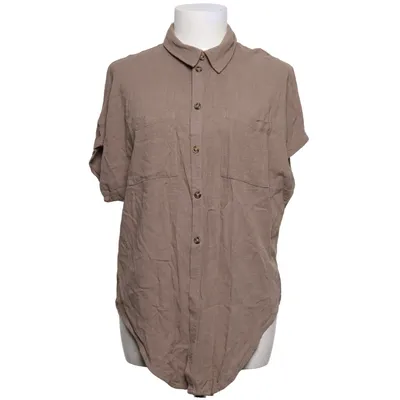 Korte mouwen shirt (Bruin) van Pieces Linnen, Viscose