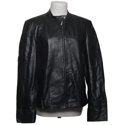 Leren jack (Zwart) van A 2000 Leer, Polyester