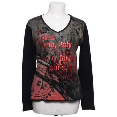 T-shirt à manches longues (Noir, Multicolore) de Miss Me Coton, Élasthane