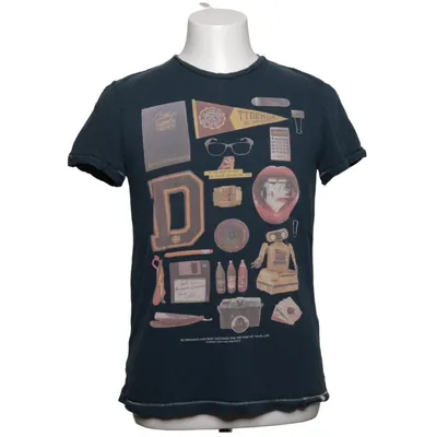 T-shirt (Blue, Multicolored) from TTdenim Cotton