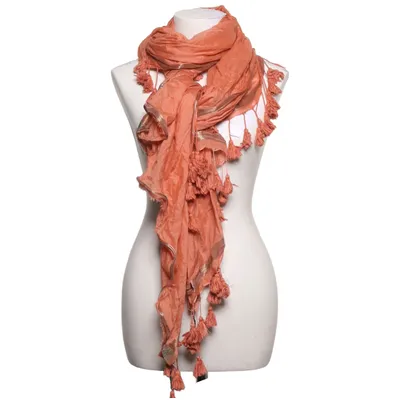 Scarf (Orange) from Allsaints Cotton, Metallic fiber, Silk