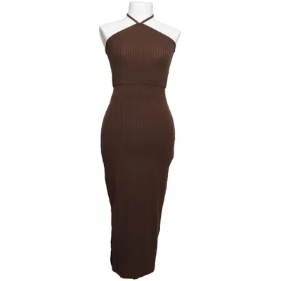 Halterneck-kjole (Brun) fra Bubbleroom Elastan, Genanvendt polyester, Viscose