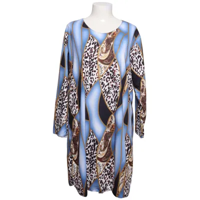 Jurk (Blauw, Zwart, Bruin, Meerkleurig) van Moda Italia Katoen, Elastaan