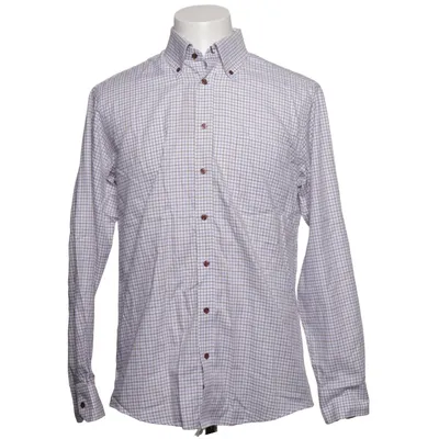 Shirt (Wit, Blauw, Bruin) van Peter Adam's Katoen