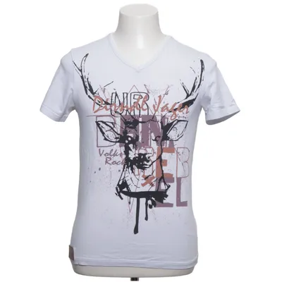 T-shirt (Hvid, Flerfarvet) fra HangOwear Bomuld, Elastan