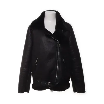 Shearling jas (Bruin) van Voyelles Elastaan, Polyester