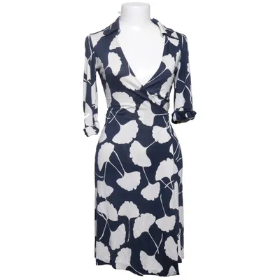 Wrap dress (Blue, White) from Diane von Furstenberg Silk