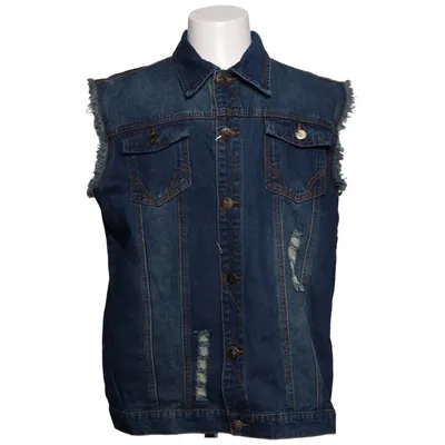 Jeansväst (Blå) från Fashion Jeans Bomull, Polyester, Viskos