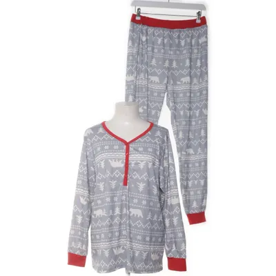 Pyjamas (Grå, Röd) från PatPat Elastan, Polyester