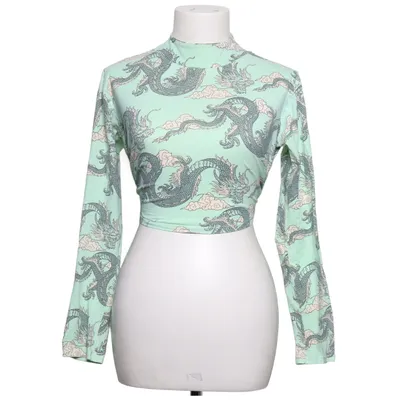 Crop top (Vert, Beige) de Motel Coton, Élasthane