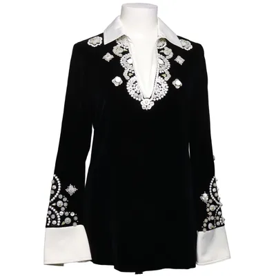 Robe (Noir, Blanc) de Tory Burch Acétate, Cupro, Élasthane, Polyester
