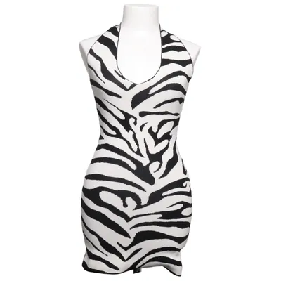 Halterneckklänning (Vit, Svart) från Gina Tricot Polyester