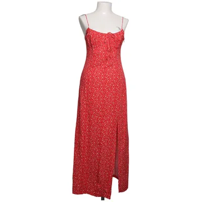 Robe longue (Rouge, Blanc) de Zara Coton, Lin, Viscose