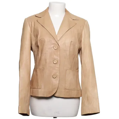 Leather blazer (Beige) from Gianni Leather
