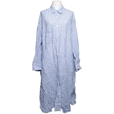 Blousejurk (Blauw, Wit) van Zara Linnen