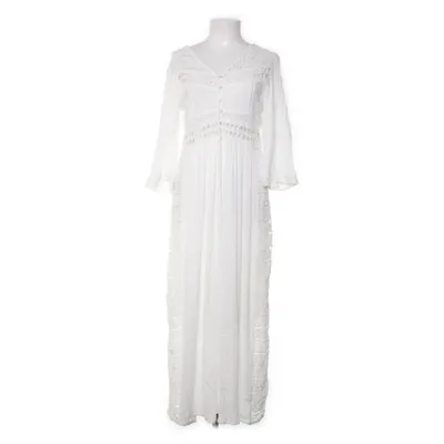 Robe chemise (Blanc) de Vintage Stories Coton, Modal, Viscose