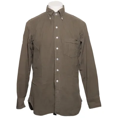Buttondown-skjorta (Brun) från Drakes Bomull
