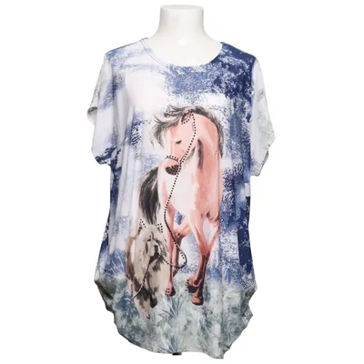 Top (Blue, Multicolored) from Etoile Elastane, Polyester