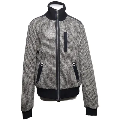 Blouson (Noir, Blanc) de Costume National Polyamide, Laine