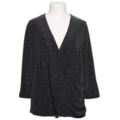 Wikkelblouse (Grijs) van Christian Berg Elastaan, Polyester