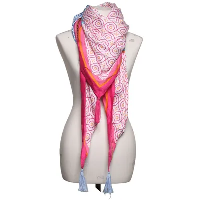 Shawl (Pink, Blue, Multicolored) from Zwillingsherz Viscose