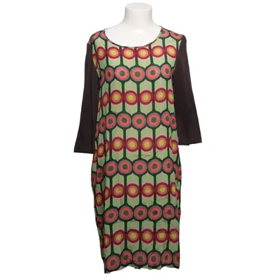 Robe (Vert, Multicolore) de Maliparmi Coton, Soie, Viscose