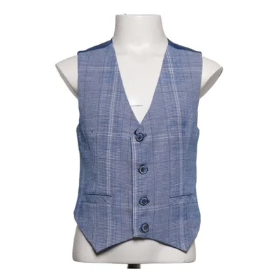 Jakkesætsvest (Blå) fra Gymp Elastan, Linned, Polyester, Viscose