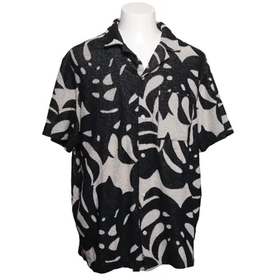 Chemise à manches courtes (Noir, Gris) de H&M Man Coton, Polyester