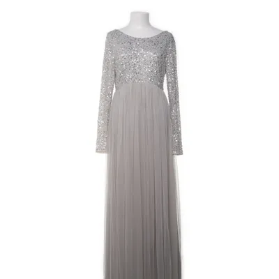 Maxi dress (Gray, Silver) from Maya Deluxe Maternity Polyester