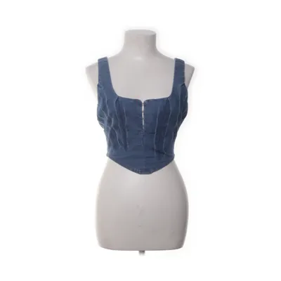 Crop top (Blue) from PrettyLittleThing Cotton, Elastane, Polyester