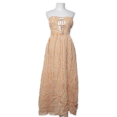 Maxi dress (Brown, Multicolored) from VRG GRL Linen