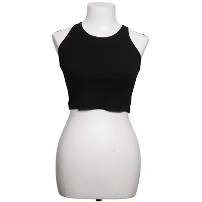 Crop top (Zwart) van New Collection Katoen, Elastaan
