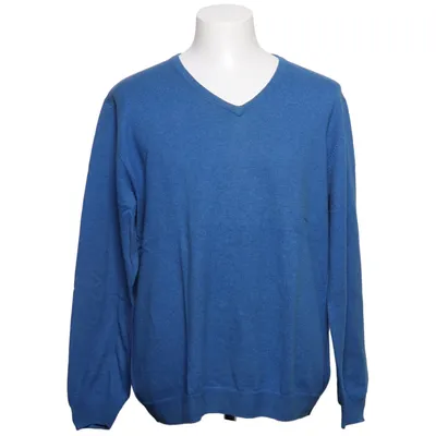Pullover (Blue) from Strokesman's Cashmere, Cotton