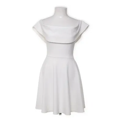 Klänning (Vit) från Boohoo Elastan, Polyester