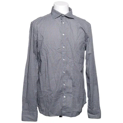 Shirt (Blue, Brown) from Exibit Cotton, Elastane
