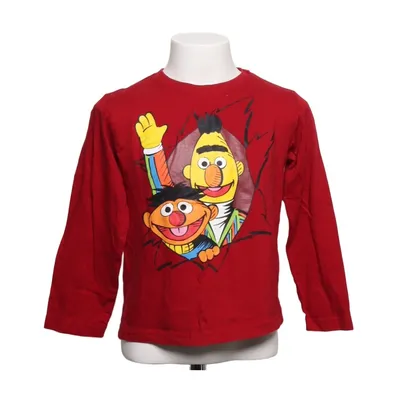 Langærmet t-shirt (Rød, Flerfarvet) fra Sesame Street Bomuld