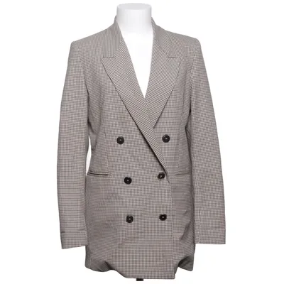 Blazer (Beige, Noir) de Mango Suit Élasthane, Polyester, Viscose