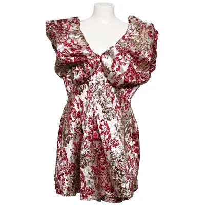 Dress (Red, Gold, White) from ASOS Luxe Metallic fiber, Nylon, Polyester