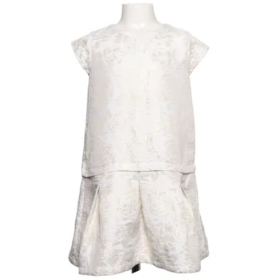 Jurk (Wit, Goud) van Lisa Rose Metallvezel, Polyester