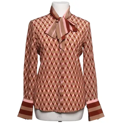 Pussy bow blouse (Brown, Pink, Beige) from Guglielminotti Silk
